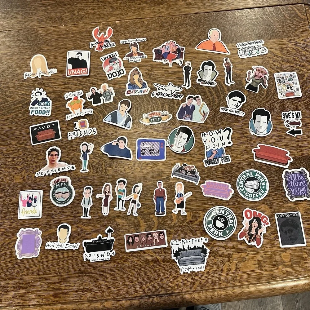45+Pcs Friends Sticker for Adults Teens‎ Girls Scrapbooking Water Bottles